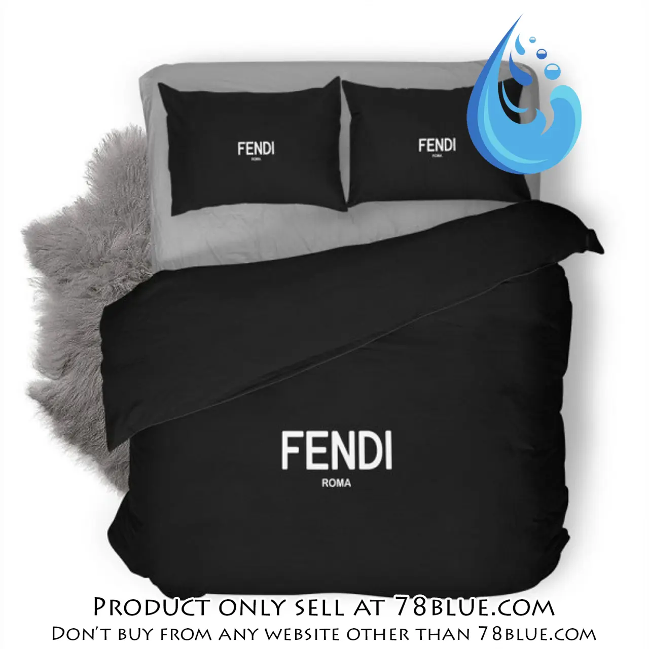 Fendi new luxury logo fashion brand premium bedding set home decor 78b5612604
